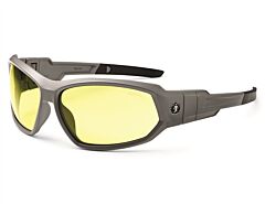 Ergodyne 56150 Skullerz Loki Safety Glasses // Goggles, Matte Gray, Yellow Lens, 1/Each