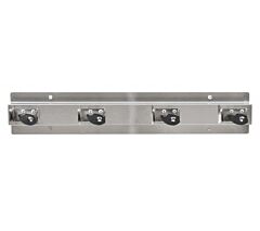 Ex-Cell 333-4 Ss Mop And Broom Holder 4 Cam, Stainless Steel, Ss