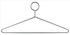 Ex-Cell 55-002 Heavy Duty Closed Loop Hangers, Steel, Chrome Plated