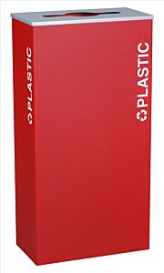 Ex-Cell Rc-Kd17-Pl Rbx Rectangular Plastic, Steel, 17 Gal. Ruby Texture