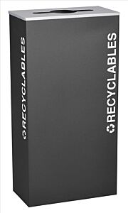 Ex-Cell Rc-Kd17-R Blx Rectangular Recyclables, Steel, 17 Gal. Black Texture