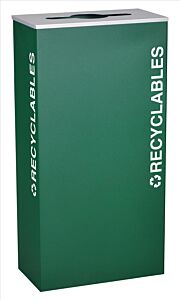 Ex-Cell Rc-Kd17-R Egx Rectangular Recyclables, Steel, 17 Gal. Emerald Texture