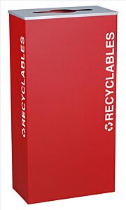 Ex-Cell Rc-Kd17-R Rbx Rectangular Recyclables, Steel, 17 Gal. Ruby Texture