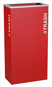 Ex-Cell Rc-Kd17-T Rbx Rectangular Trash, Steel, 17 Gal. Ruby Texture