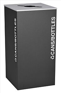 Ex-Cell Rc-Kd36-C Blx Square Cans/Bottles, Steel, 36 Gal. Black Texture