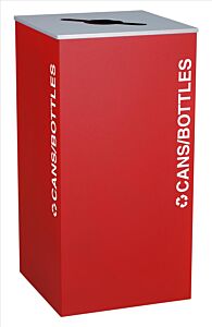 Ex-Cell Rc-Kd36-C Rbx Square Cans/Bottles, Steel, 36 Gal. Ruby Texture