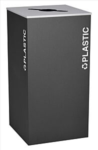 Ex-Cell Rc-Kd36-Pl Blx Square Plastic, Steel, 36 Gal. Black Texture