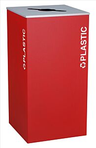 Ex-Cell Rc-Kd36-Pl Rbx Square Plastic, Steel, 36 Gal. Ruby Texture