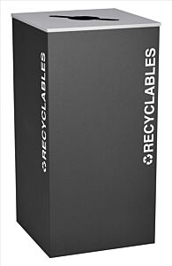 Ex-Cell Rc-Kd36-R Blx Square Recyclables, Steel, 36 Gal. Black Texture