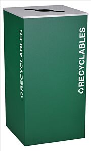 Ex-Cell Rc-Kd36-R Egx Square Recyclables, Steel, 36 Gal. Emerald Texture