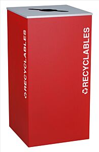 Ex-Cell Rc-Kd36-R Rbx Square Recyclables, Steel, 36 Gal. Ruby Texture