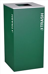 Ex-Cell Rc-Kd36-T Egx Square Trash, Steel, 36 Gal. Emerald Texture