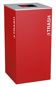 Ex-Cell Rc-Kd36-T Rbx Square Trash, Steel, 36 Gal. Ruby Texture