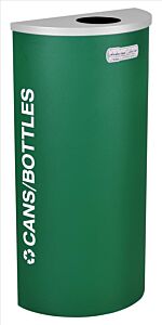 Ex-Cell Rc-Kdhr-C Egx Half Round Cans/Bottles, Steel, 8 Gal. Emerald Texture
