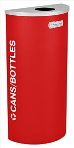 Ex-Cell Rc-Kdhr-C Rbx Half Round Cans/Bottles, Steel, 8 Gal. Ruby Texture
