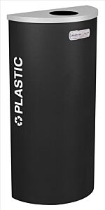 Ex-Cell Rc-Kdhr-Pl Blx Half Round Plastic, Steel, 8 Gal. Black Texture