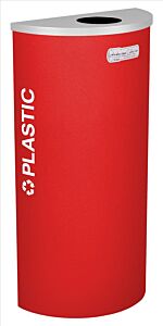 Ex-Cell Rc-Kdhr-Pl Rbx Half Round Plastic, Steel, 8 Gal. Ruby Texture
