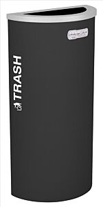 Ex-Cell Rc-Kdhr-T Blx Half Round Trash, Steel, 8 Gal. Black Texture