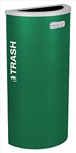 Ex-Cell Rc-Kdhr-T Egx Half Round Trash, Steel, 8 Gal. Emerald Texture