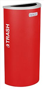 Ex-Cell Rc-Kdhr-T Rbx Half Round Trash, Steel, 8 Gal. Ruby Texture
