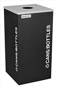 Ex-Cell Rc-Kdsq-C Blx Square Cans/Bottles, Steel, 24 Gal. Black Texture