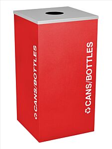 Ex-Cell Rc-Kdsq-C Rbx Square Cans/Bottles, Steel, 24 Gal. Ruby Texture