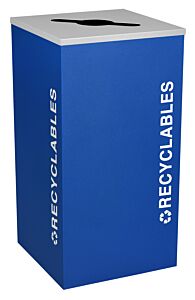 Ex-Cell Rc-Kdsq-R Ryx Square Recyclables, Steel, 24 Gal. Royal Texture