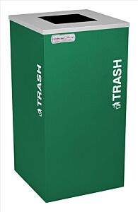 Ex-Cell Rc-Kdsq-T Egx Square Trash, Steel, 24 Gal. Emerald Texture