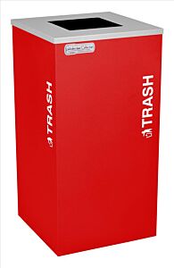Ex-Cell Rc-Kdsq-T Rbx Square Trash, Steel, 24 Gal. Ruby Texture