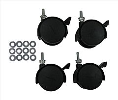 Ex-Cell Rc-Mtr Casters Casters 4 Set, Plastic, Black