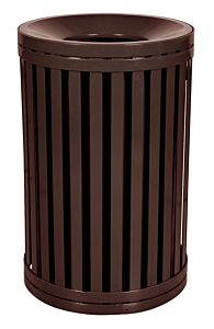 Ex-Cell Sctp-40 Nd Cof Outdoor Trash Receptacle, Steel, 45 Gal. Coffee Gloss, No Door