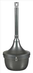 Ex-Cell Srs-1 Hccl Cigarette Recp., Steel, 4.5 Gal. Hammered Charcoal