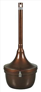 Ex-Cell Srs-1 Hcpr Cigarette Recp., Steel, 4.5 Gal. Hammered Copper