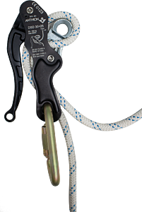French Creek 199-50 Descent Control Kit, Comes With 50' Working Length Rope With Thimble Eye, Two 354-2 Carabiners, 199D Descent Control Device, And Drawstring Carry Bag