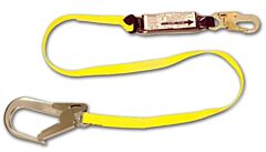 French Creek 457A-135A 6 Ft. Shock Absorbing 1" Web Lanyard, #74N Locking Snap One End, #135A (2 1/2" Opening) Aluminum Snap Other End