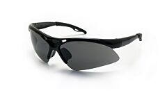 Sas Safety 540-0201 Diamondbacks Safety Glasses, Black Frame, Gray Lens, Polybag