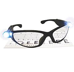 Sas Safety 5420-15 Lightcrafters Readers Safety Glasses, Black Frame With Led Lights, Clear 1.5X Readers Lens, Clamshell