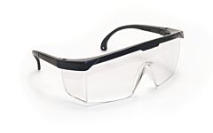 Sas Safety 5270 Hornets Safety Glasses, Black Frame, Clear Lens, Polybag