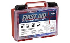 Sas Safety 6025-25 First Aid Kit, 25-Person, Plastic Box