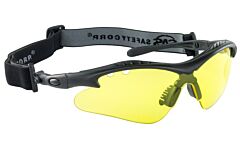 Sas Safety 5512-03 Vulcan Safety Glasses, Black Frame, Yellow Lens, Polybag