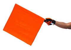 Sas Safety 9960 Warning Flag Vinyl Orange 18X18X24 Wood Dowel