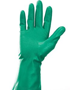 Kleenguard 94449 G80 Nitrile Chemical Gloves, Size 11 (2X-Large), Textured Fingertips, Green, 1/Bag Of 12 Pairs