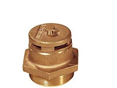 Justrite 08101 Brass Vertical Vent For Petroleum Based Applications, 2" Bung Opening