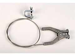 Justrite 08498 Antistatic Flexible Wire For Bonding And Grounding, With Hand Clamp And "C" Clamp, 3 Ft