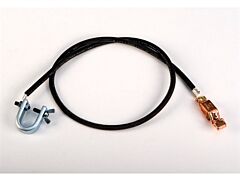 Justrite 08505 Antistatic Insulated Wire For Bonding/Grounding, With "C" Clamp 5/8" And Alligator Clip 5/8", 3 Ft