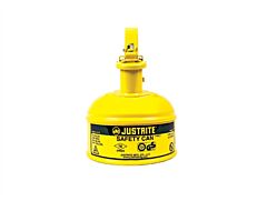 Justrite 10011 Type I Safety Can W/Trigger-Handle For Flammables, Stainless Steel Flame Arrester, 1 Pint, Self Closing Lid, Steel, Yellow
