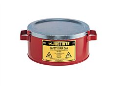 Justrite 10376 Steel Drip Can W/Handles For Portability, Spill Capacity 1-Gallon, Fire Baffle Acts As Flame Arrester.