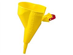 Justrite 11202Y Funnel For Steel Type I Safety Cans Only, Sizes 1 Gallon And Above, Yellow Polypropylene