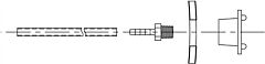 Justrite 12020 Suction Option Stainless Steel Fitting Used With Disconnect Assembly For 1/4" Id Tube, Installed