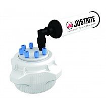 Justrite 12825 Vaportrap Cap W/Filter Kit, 83Mm Cap, 6 Ports 1/8'' Od Tubing